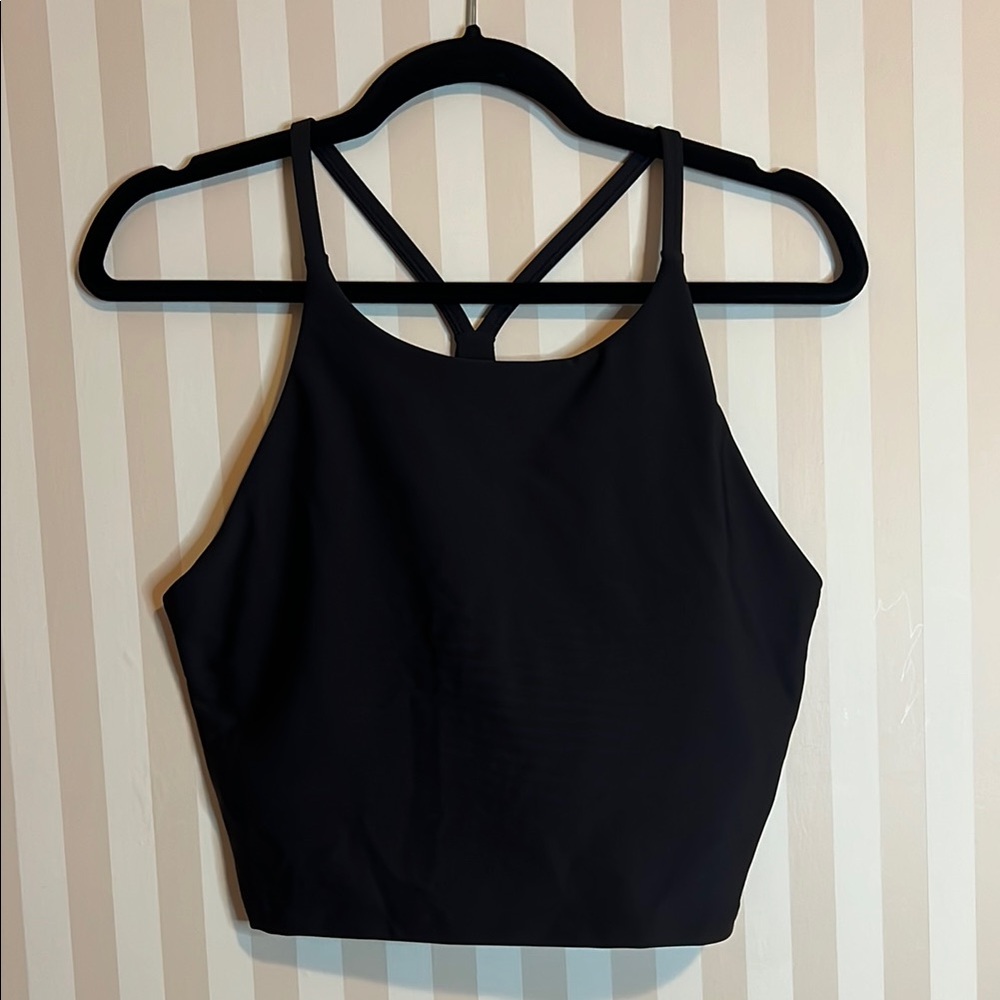 Longline Black Sports Bra